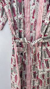 Bata Kimono de Algodón con Estampado Artesanal, Túnica de Playa Boho para Mujer, Ropa de Descanso de Verano y Primavera de Secado Rápido - Product Image 4