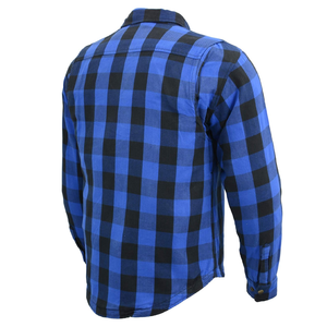 Chemise en flanelle à carreaux bleu et noir pour homme, manches longues, coton, fibre de bambou, respirante, style toutes saisons, chemises et hauts - Product Image 3