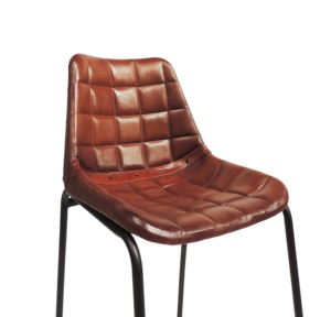 Modern Furniture Tan Brown and <b>Black</b> Metal Frame <b>Bar</b> <b>Stool</b> with Square Tufted PU Leather Seat Restaurant & Cafe <b>Bar</b> Chair - Product Image 3