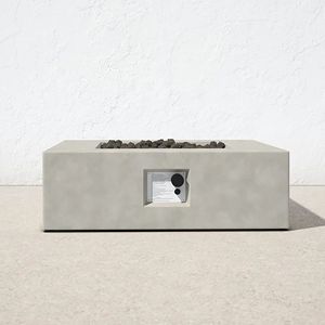 12\" H Natural Concrete Outdoor <b>Fire</b> <b>Pit</b> <b>Table</b> CM 1010C - Product Image 2