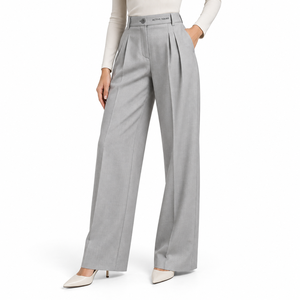 Elastic Waistband <b>Sweatpants</b> <b>for</b> <b>Women</b> Straight Leg Wide Bottom Trousers Custom Made Winter Casual Wear Lace Fleece - Product Image 3
