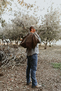 Porte-bûches en toile cirée pour grand format, pour le transport de bois de chauffage, avec poignées en cuir pour le rangement et le transport du bois - Product Image 3