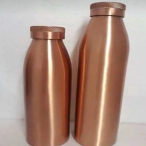 Traditional Handmade Sublimated Double Wall Eco-Friendly Portable Copper <b>Water</b> <b>Bottle</b> Set of 2 with <b>Customized</b> Options - Product Image 1