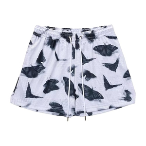 Shorts de basket-ball en toile noire pour homme, personnalisés, avec cordon de serrage sur le devant, style vintage, anti-plis, vêtements de sport pour la salle de sport, shorts athlétiques - Product Image 4