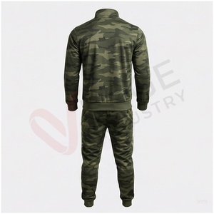 Ensemble de survêtement camouflage pour homme, manches longues, col montant, fermeture éclair sur le devant, respirant, coupe décontractée, vêtements d'automne - Product Image 2