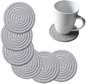 Posavasos Clásicos Ecológicos de Cuerda de Algodón Trenzada para Cocina y Comedor, Salvamanteles, Aislantes para Tazas y Ollas - Product Image 1