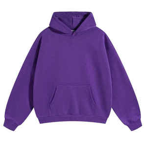 Sweat à capuche unisexe épais et oversize, style streetwear, coupe ample, en molleton de coton uni, personnalisable avec logo, tendance - Product Image 3