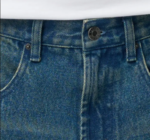 Jean en denim tricoté décontracté pour homme, taille mi-haute, coupe tendance, coutures détaillées, respirant, écologique, séchage rapide, coupe droite, taille moyenne - Product Image 6