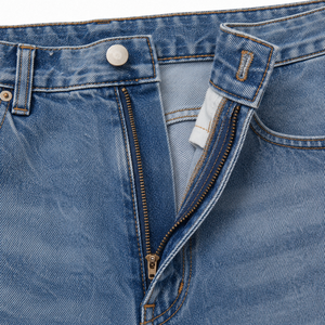 Vintage Eco-Friendly Mid Waist Rush Denim Jeans Men Loose Fit Washed Cotton Streetwear Wide Leg Casual Pants OEM ODM Wholesale - Product Image 6