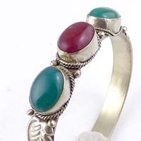 New Arrival- White Metal 3 Stone Religious Charm <b>Bracelets</b> <b>Bangles</b> <b>Bangles</b> - Product Image 2