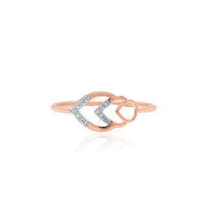 Atractivo anillo de diamante natural de 0.03 quilates, corte brillante redondo, color HI, claridad VS SI, oro rosa, joyería fina para compromiso y boda - Product Image 3