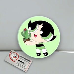 แผ่นต่อขนตาปลอมลายพาวเวอร์พัฟเกิร์ลน่ารัก ขายส่ง รับผลิตแบรนด์ส่วนตัว รูปทรงดอกไม้ สี่เหลี่ยมผืนผ้า ผีเสื้อ เพชร อะคริลิคแบบแข็ง - Product Image 1