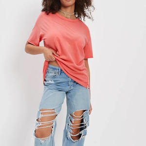 Camiseta Holgada de Manga Larga con Cuello Redondo para Mujer, Talla Grande, Diseño Vintage a Cuadros, Tejido de Algodón y Poliéster Ecológico, Transpirable - Product Image 3