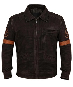 Veste en cuir suédé Rick Grimes faite à la main – Manteau vintage marron foncé The Walking Dead |   Tenue en daim personnalisée avec col chemise classique - Product Image 1