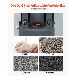 Trituratore Industriale 220V a Doppio Rullo, Frantoio per Roccia 2.56x0.59 Pollici, Macinatore di Pietre con Doppi Ingressi di Alimentazione, Motore da 1740 RPM - Product Image 4