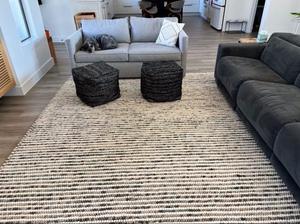Alfombra de Fieltro de Lana Gruesa Premium de Compra Directa, Rayas de Alta Textura, Hecha a Mano, Suave y Gruesa, para Sala de Estar, Venta al por Mayor de Fábrica - Product Image 3