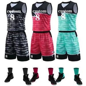 Maillot de basket-ball en gros d'usine, ensemble de sport personnalisé, qualité supérieure, logo et nom imprimés, maillot pour hommes et jeunes - Product Image 5