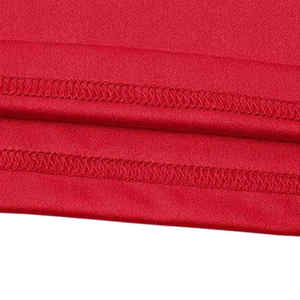 T-shirt de performance rouge personnalisé pour homme |   Haut de sport en maille 100% polyester |   T-shirt d'entraînement athlétique à séchage rapide |   Couleur unie | - Product Image 5