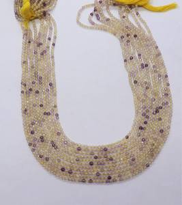 ลูกปัดฟลูออไรต์สีเหลืองธรรมชาติ 5 เส้น เกรด AAA ทรงรอนเดลเหลี่ยมเล็ก ขนาด 2 มม. ลูกปัดพลอยฟลูออไรต์สีเหลือง 13 นิ้ว - Product Image 5