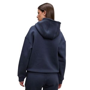 Sweat-shirt à capuche décontracté en néoprène pour femme, pull à manches longues confortable pour le quotidien, streetwear, personnalisable OEM ODM - Product Image 2
