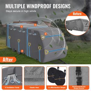 Copertura per Camper Impermeabile e Antivento a 4 Strati in Tessuto Non Tessuto, Antistrappo, per Roulotte da 18-20 Piedi, Accessori Esterni per Camper - Product Image 4