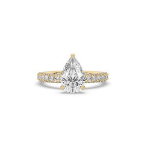 2 Ct Lab Diamond <b>Ring</b> Pear Brilliant Cut 925 Sterling Silver Unique Style <b>Thin</b> Band Lightweight Promise <b>Ring</b> Sustainable Stone - Product Image 2