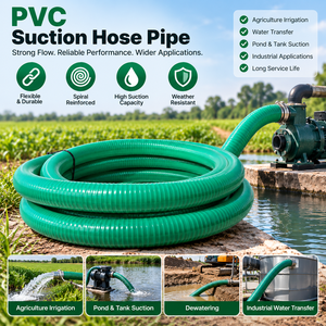 Tuyau d'aspiration flexible en PVC haute pression de qualité moyenne, 1 pouce (25 mm), 30 m, pour usage agricole, traitement personnalisé, compétitif - Product Image 1