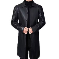 Vêtements en gros pour hommes, manteau en cuir d'hiver, couleur personnalisée, manteau en cuir d'hiver pour hommes à prix de gros