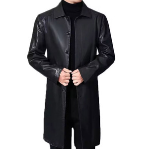 Vêtements en gros pour hommes, manteau en cuir d'hiver, couleur personnalisée, manteau en cuir d'hiver pour hommes à prix de gros - Product Image 1