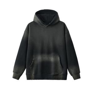 เสื้อฮู้ดดี้ผู้ชายทรงหลวมแบบกำหนดเอง ผ้าฝ้ายฟลีซ 350gsm พิมพ์ลายพัฟ สตรีทแวร์ แบรนด์ส่วนตัว ขายส่งสำหรับแบรนด์อเมริกัน - Product Image 3