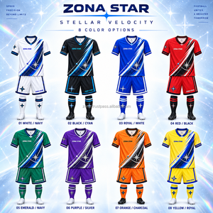 Uniforme de Fútbol Sublimado Personalizado al por Mayor, Jersey y Pantalones Cortos de Fútbol para Hombre de Poliéster de Secado Rápido, Conjunto de Equipación de Equipo, Logotipo Personalizado OEM - Product Image 3