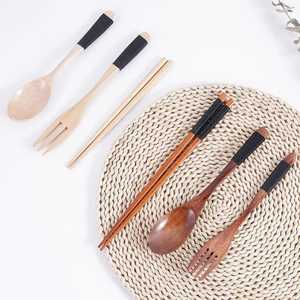 Juego de Cucharas de Postre y Tenedores para Pastel de Madera Natural Mini - Utensilios Pequeños para Degustación con Hilo Envolvente para Café, Té y Aperitivos - Product Image 4