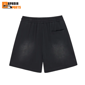 Pantalones Cortos de Poliéster Grueso para Hombre, Estilo Urbano, Venta al por Mayor OEM, Personalizados, Vintage, Lavados, Sólidos, con Efecto Desgastado por el Sol, Elásticos - Product Image 2