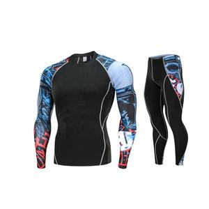 Ensemble de compression pour hommes flambant neuf collants de course entraînement Fitness entraînement rash Guard - Product Image 4
