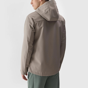 เสื้อแจ็คเก็ตซอฟต์เชลล์คอตั้งสำหรับผู้ชายแบบกำหนดเองสำหรับฤดูหนาว ระบายอากาศได้ดี กันน้ำ มีโลโก้ด้านหน้า เหมาะสำหรับงานกลางแจ้ง เดินป่า ตั้งแคมป์ - Product Image 4