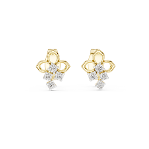 Juego de anillos con diamantes cultivados en laboratorio BLOSSAM DIAMOND DROP, engastados en oro amarillo macizo de 18 quilates, para compromiso, boda, fiesta, regalo de San Valentín, uso diario. - Product Image 1