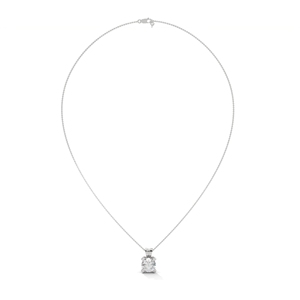 Lab Grown Diamond <b>Pendant</b> 14K <b>Solid</b> <b>Gold</b> Round Brilliant Charm Necklace for Engagement Gift - Product Image 3