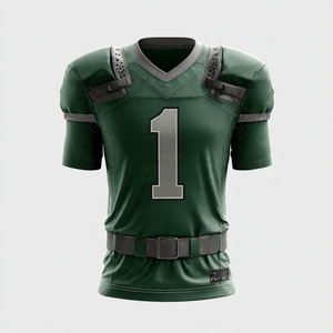 Maillot de football américain à col en V pour homme, séchage rapide, avec numéro, en maille, pour équipe - Product Image 2