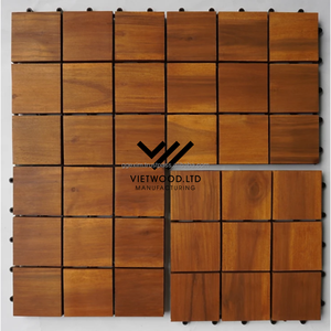 Dalles de terrasse innovantes en bois d'acacia, surface lisse, imperméables, antidérapantes, revêtement de sol extérieur, fabricant vietnamien Viet Wood - Product Image 6