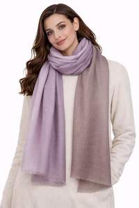 Écharpe VIC unisexe en cachemire et laine fine respirante, ombrée 3 tons, de luxe, pour l'hiver, multi-usages, taille 70 x 200 cm - Product Image 5