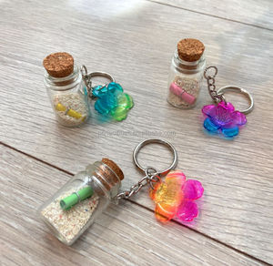 Porte-clés souvenir personnalisé durable en sable naturel en bouteille - Product Image 4