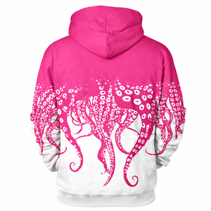 Trendy <b>Men's</b> Custom <b>pink</b> octopus print <b>hoodie</b> Breathable Eco-Friendly Quick Dry Winter Hoodies OEM Service Fashionable <b>hoodie</b> - Product Image 2