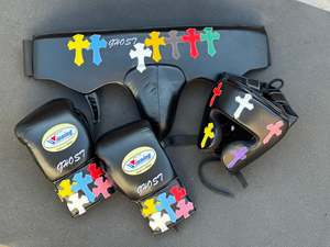 Ensemble de boxe personnalisé de qualité supérieure, ensembles de boxe Winning sur mesure, ensembles de boxe d'entraînement en cuir véritable de haute qualité - Product Image 4