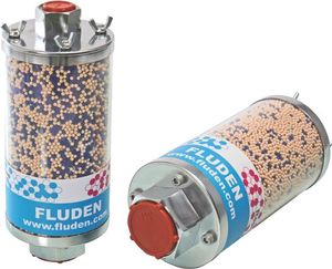 RESPIRATEUR DÉSICCANT – DB FLUDEN Respireur déshydratant Cylindre transparent Filtre à air pour pompe à vide en acier inoxydable - Product Image 1