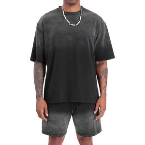 T-shirts d'été pour hommes 100% coton imprimés sur mesure, séchage rapide, ensemble 2 pièces, logo personnalisé, tissu tricoté respirant, Sports Paradise - Product Image 2