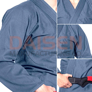Kimono de BJJ bleu pour homme, 100% coton, vêtements d'arts martiaux durables, coupe classique, taille adulte - Product Image 6