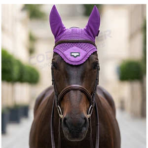 Nuevo diseño, ¡gran oferta! Gorro de malla para orejas de caballo, gorro de ganchillo con orejeras personalizadas, velo antimosquitos para caballo, malla para orejas, mejor precio, proveedor OEM. - Product Image 3