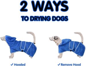 Sweat à capuche pour chien en molleton de coton bleu personnalisé avec capuche et poche |   Couverture Douce et Chaude Toutes Saisons pour Chiens de Petite, Moyenne et Grande Taille - Product Image 6