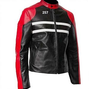 Nouvelle arrivée veste en cuir de vachette avec OEM ODM personnalisé fournitures en gros cuir belle qualité veste en cuir - Product Image 1