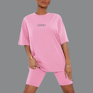Camiseta Rosa con Logotipo Personalizado, 100% Algodón, Camiseta Extra Grande para Mujer - Product Image 3